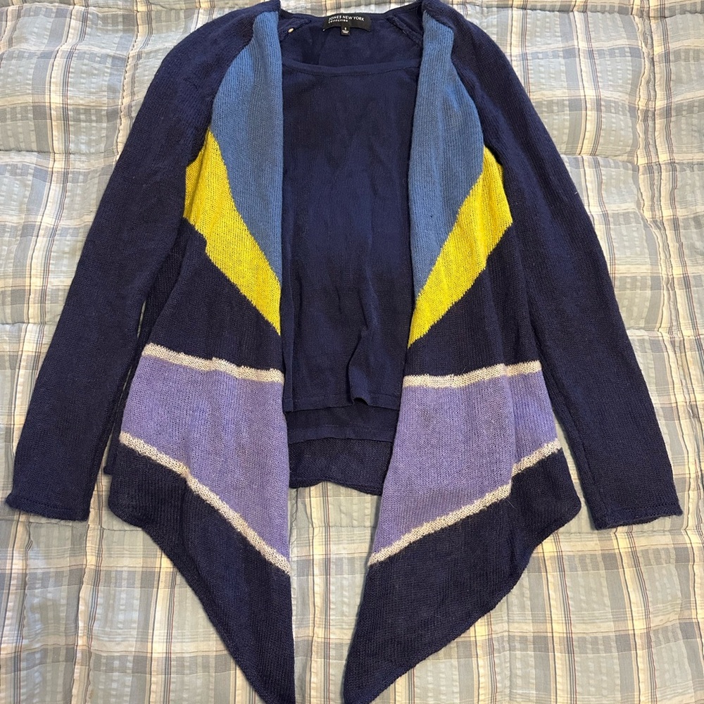 Jones New York Women's Colorblock Cardigan + Top